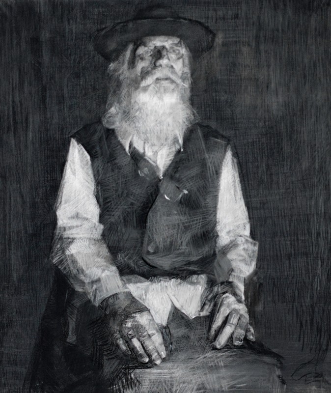"Drawing. Figure. Long term" by Vitalie Golban, 700x600mm, Russian sauce on paper