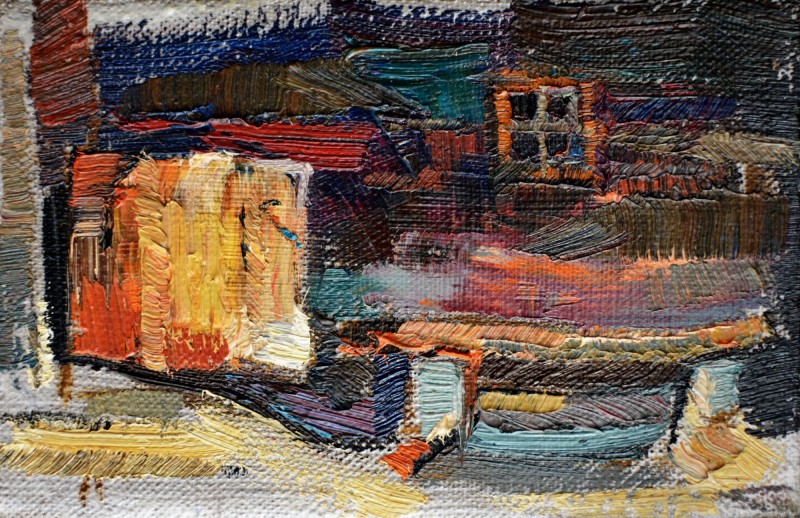 "Motiv. Sibiu ASTRA" by Mădălina Casian, 150x100mm, oil on canvas