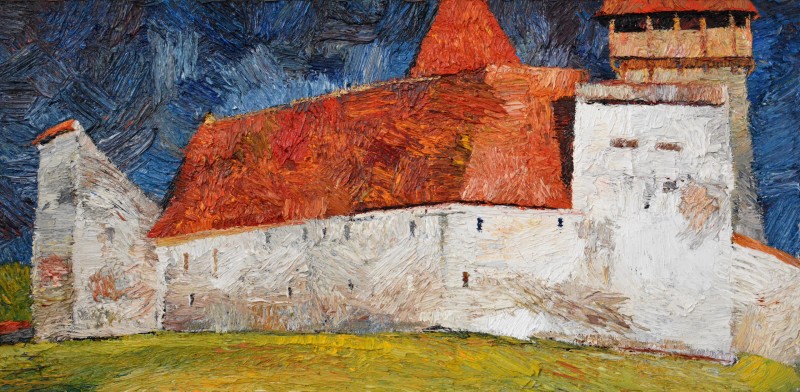 "Motiv. Dealul Frumos" by Ion Golubei, 2015, 420x840mm, ulei pe pânză