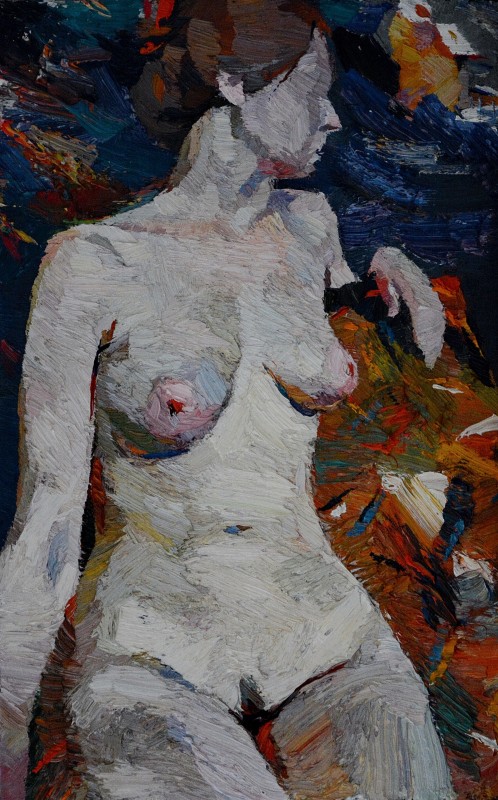 "Nud" by Anatol Ghimpu, 2004, 400x250mm, ulei pe pânză
