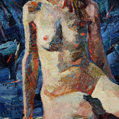 "Nud" by Anatol Ghimpu, 2004, 400x300mm, ulei pe pânză