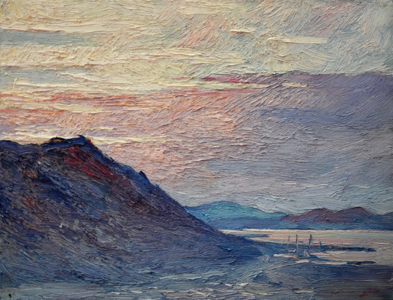 "Krasnovodsk" by Anatol Ghimpu, 2000, 520x680mm, oil on canvas