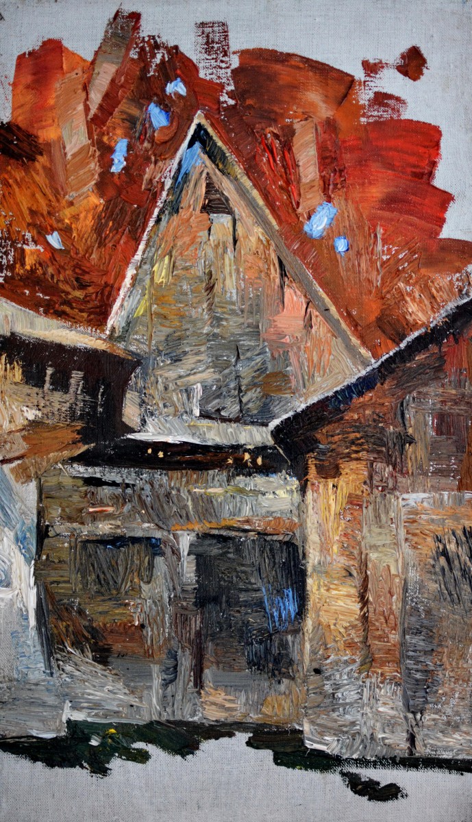 "Painting. Pleinair. Long term" by Diana Rumeghea, 520x300mm, oil on canvas