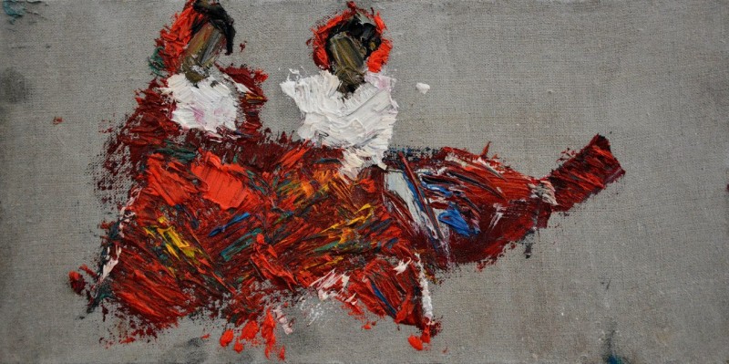 "Studiu. Figuri" by Vlada Cibuc, 2015, oil on canvas