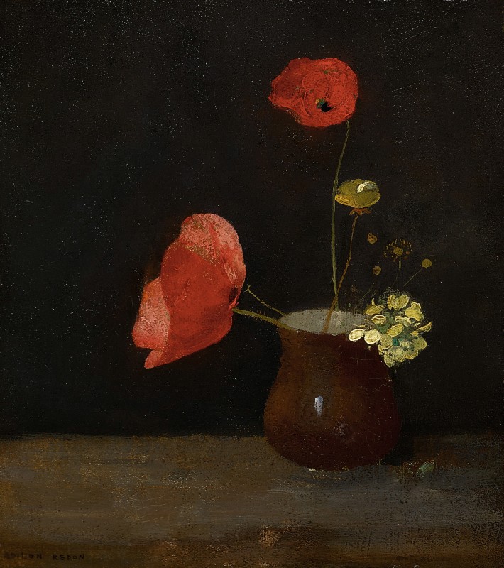 "Pictură. Flori" by Odilon Redon