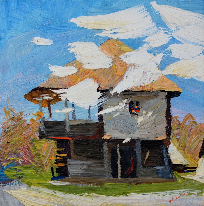 "Etude" by Anatol Ghimpu, 2018, 300x300mm, oil on canvas