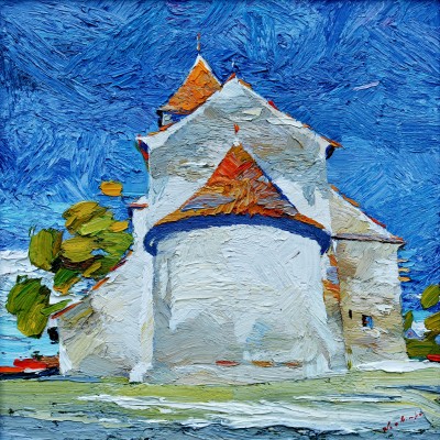 "Toarcla" by Anatol Ghimpu, 2018, 420x420mm, oil on canvas
