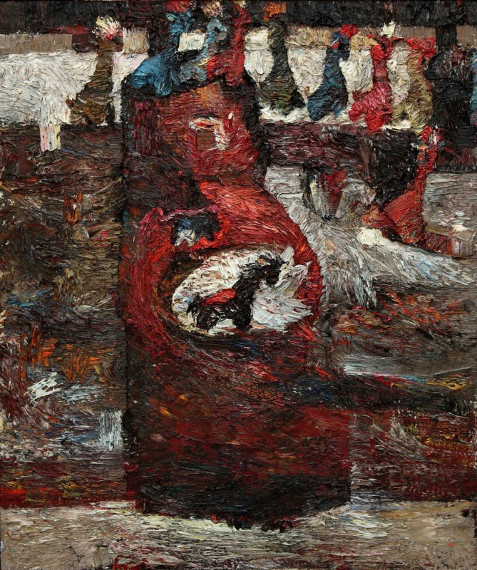 "… after poems by V. Dolina" by Ниcолета Стати, 2003, 950x800mm, масло / холст