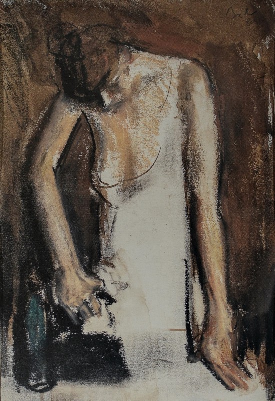 "Drawing. Figure" by Corneliu Baba, pencil on paper