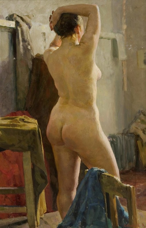 "Painting. Nude" by Viktor Petrovich Ovcharov