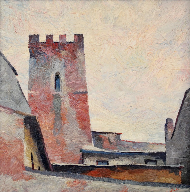 "Certaldo" by Anatol Ghimpu, 2001, 520x520mm, oil on canvas