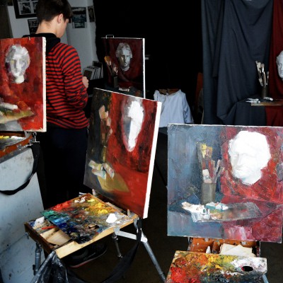 Lucru în ateliere. Pictură și desen. Decembrie 2016