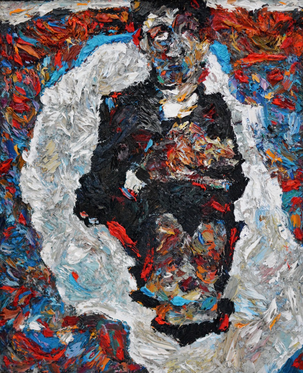 "Composition. Self-portrait. Long term" by Eduard Leahu, 720x500mm, oil on canvas