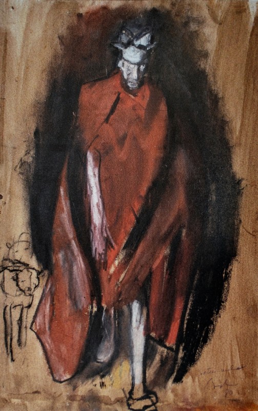 "Pictură. Figură / semifigură" by Corneliu Baba, creion pe hârtie
