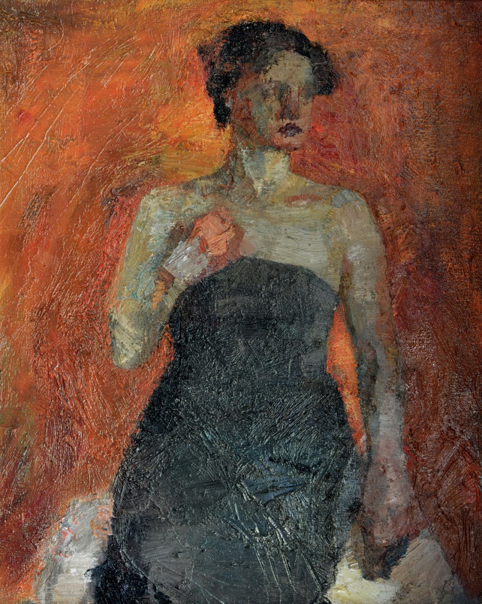 "Semifigură" by Lia Aminov, 2005, 660x520mm, oil on canvas
