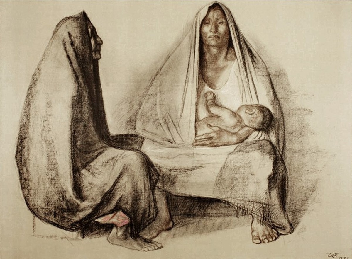 "Drawing. People" by Francisco Zúñiga