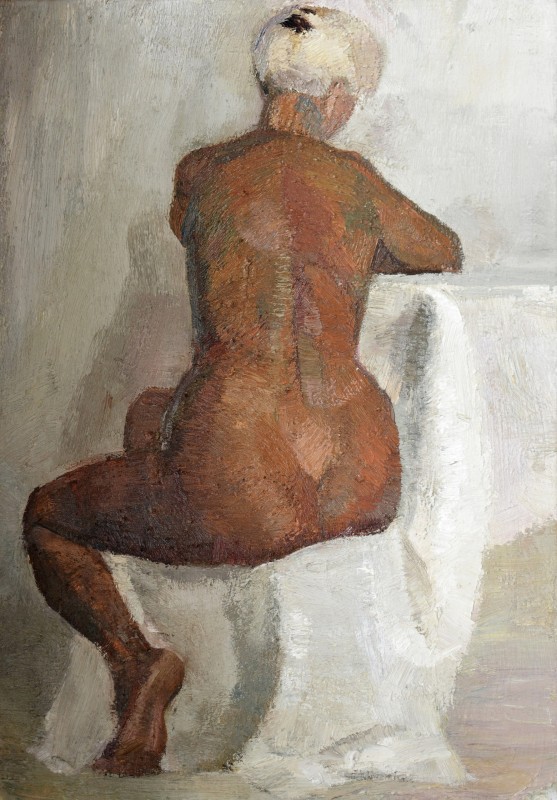 "Nud" by Nicolae Luca, 2009, 600x400mm, oil on canvas
