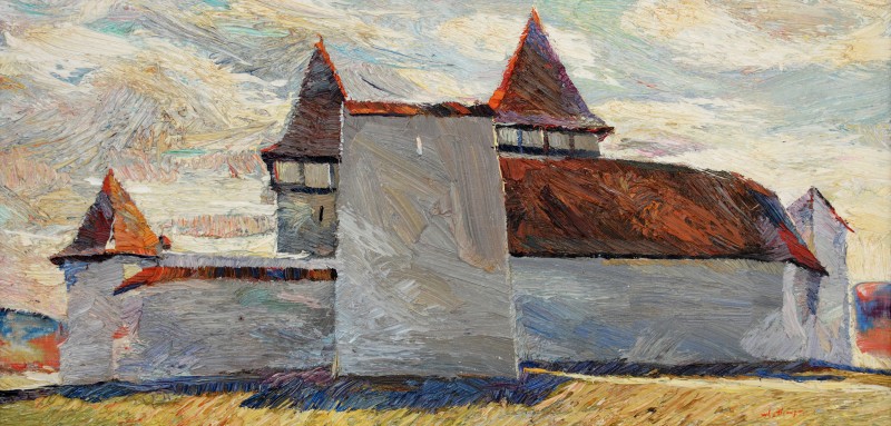 "Dealu Frumos" by Анатол Гимпу, 2005, 300x600mm, масло / холст