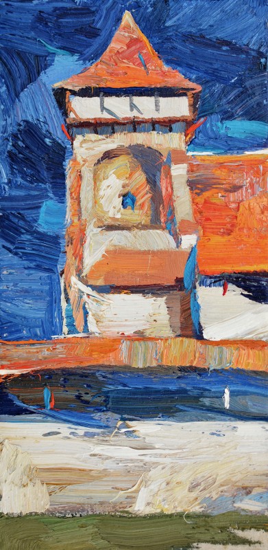 "Etude. Transilvania" by Anatol Ghimpu, 2018, 400x200mm, oil on canvas