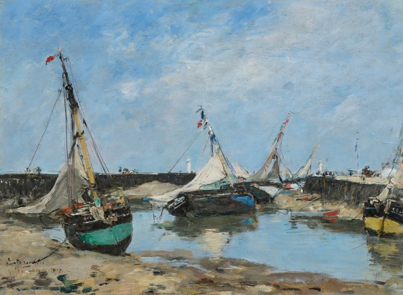"Pictură. Peisaj maritim" by Eugène Boudin