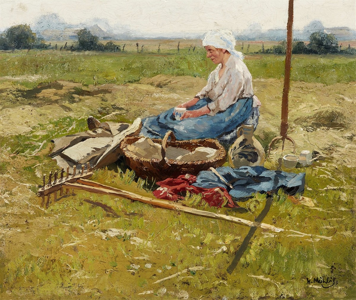 "Живопись. Сельский мотив" by Хуго Мюхлиг