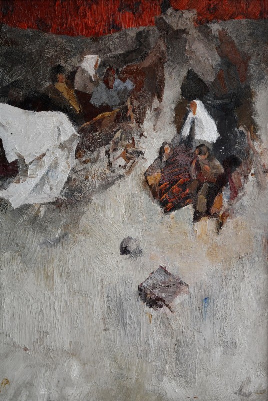 "Композиция. Продолжительный" by Ниcолае Присаc, 620x420mm, масло / холст