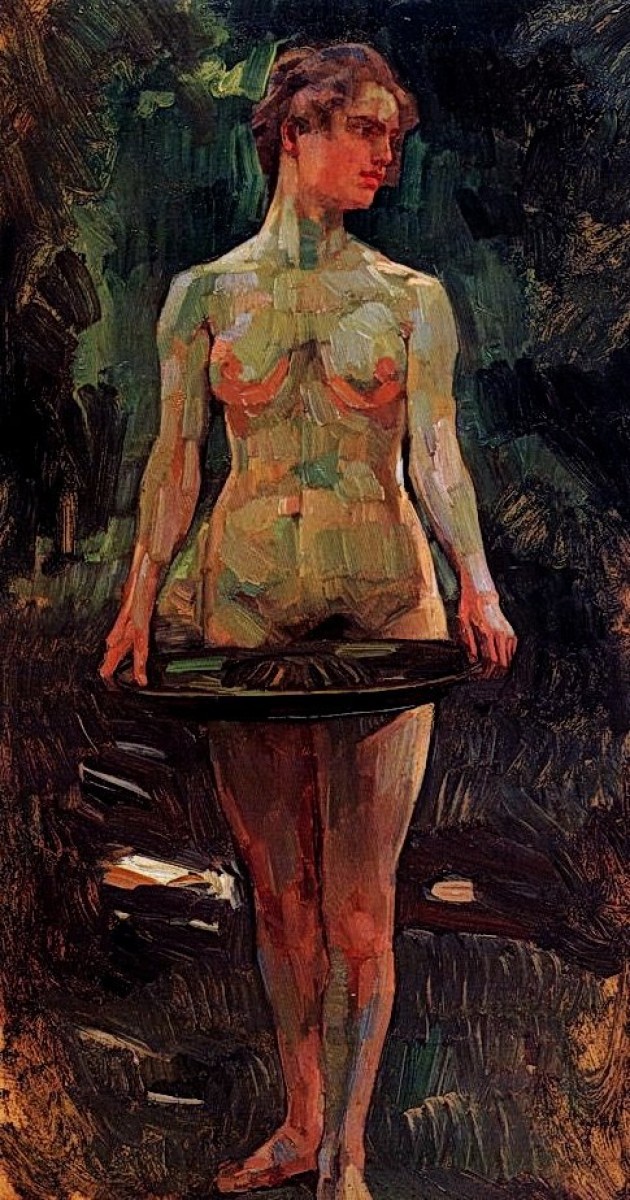 "Composition. Nude" by Wilhelm Trübner