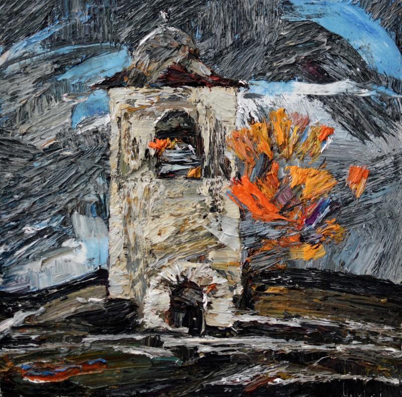 "Painting. Pleinair. Long term" by Eduard Leahu, 420x420mm, oil on canvas