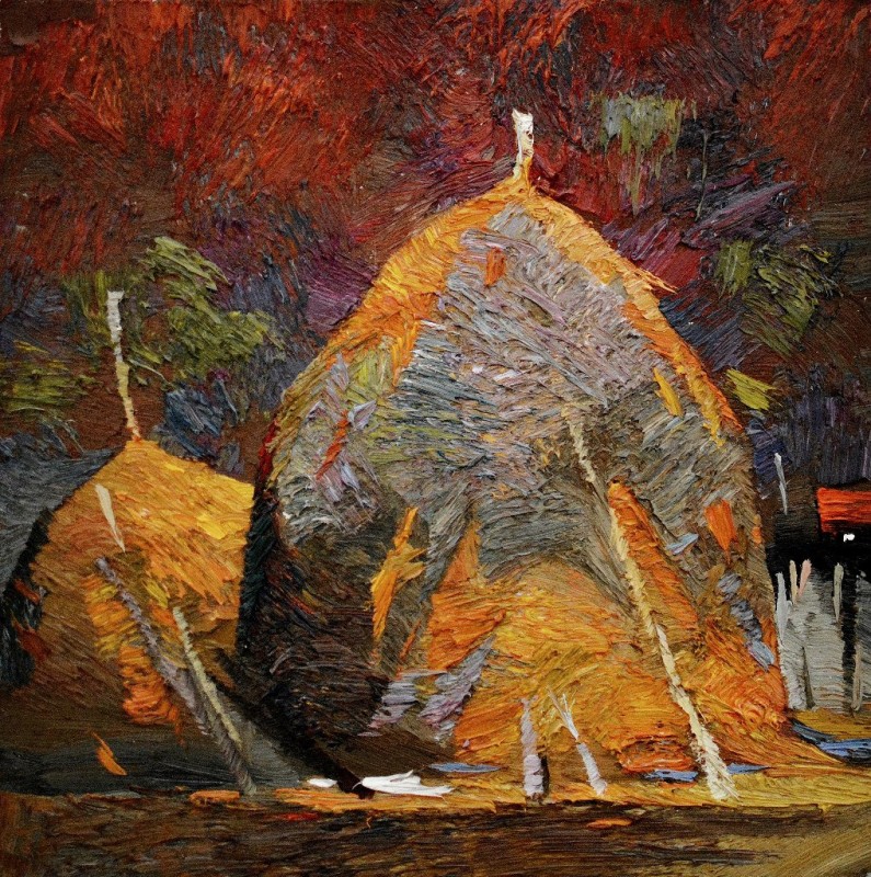 "Clăi" by Anatol Ghimpu, 2016, ulei pe pânză