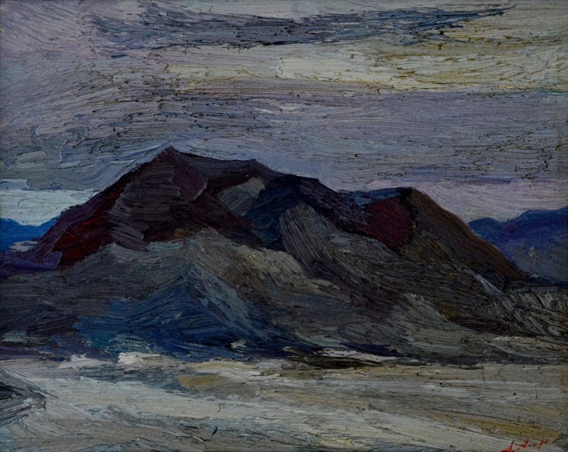 "Nebedag" by Anatol Ghimpu, 1999, 400x500mm, ulei pe pânză