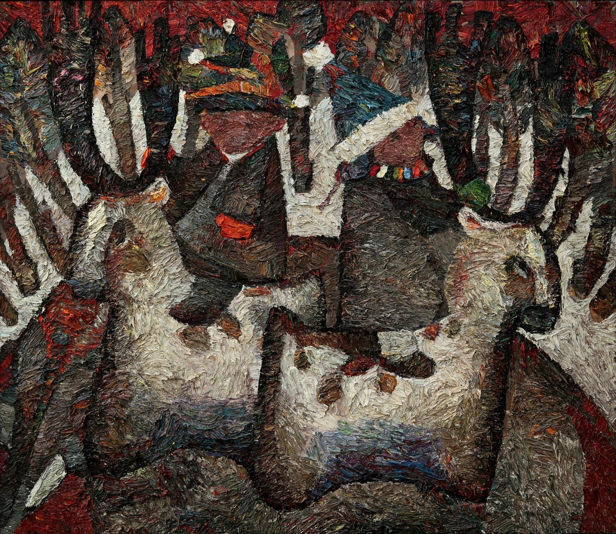 "Dziunea a Tu-tu" by Ниcолета Стати, 2003, 950x1100mm, масло / холст