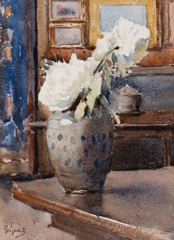 "Pictură. Flori" by Pierre Vignal
