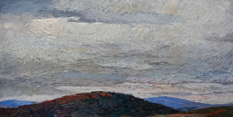 "Etude" by Anatol Ghimpu, 2017, 300x600mm, oil on canvas