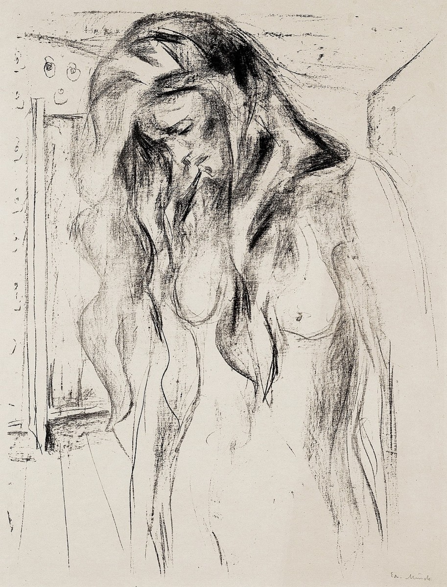 "Drawing. Nude" by Edvard Munch