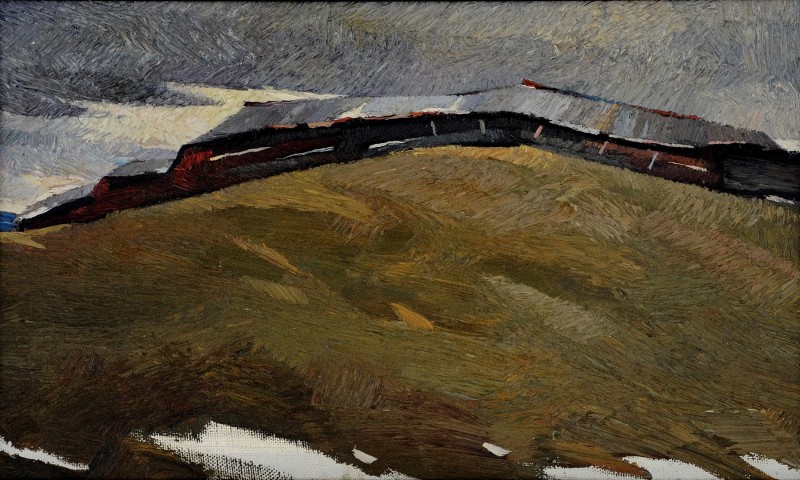 "Motiv. Moldovița" by Anatol Ghimpu, 2003, 420x680mm, ulei pe pânză