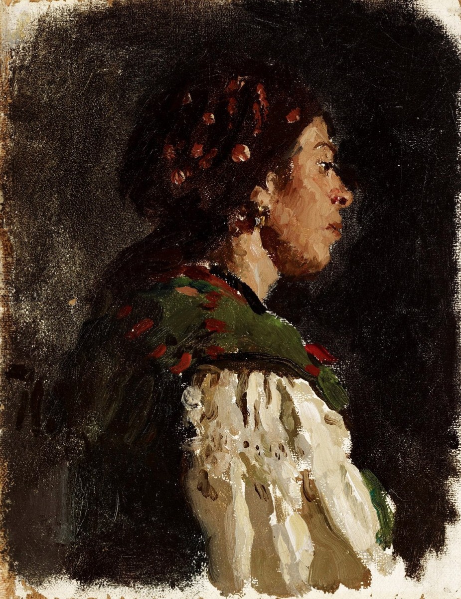 "Pictură. Portret" by Ilya Efimovich Repin, ulei pe pânză