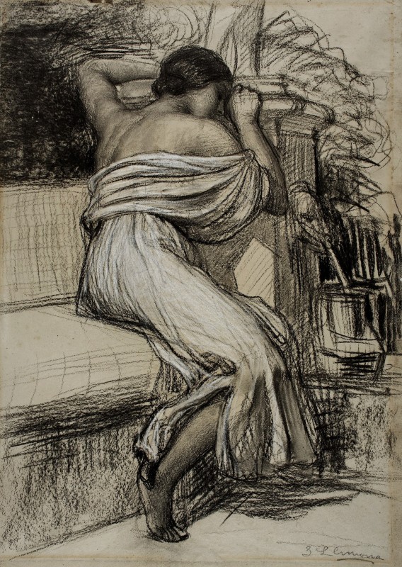 "Desen. Figură / semifigură" by Joan Llimona