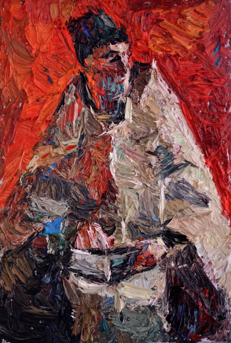 "Painting. Etude. Figure. Long term" by Nina Apostol, 300x200mm, oil on canvas