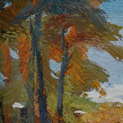 "Etude. Sibiu" by Anatol Ghimpu, 2012, 400x200mm, oil on canvas