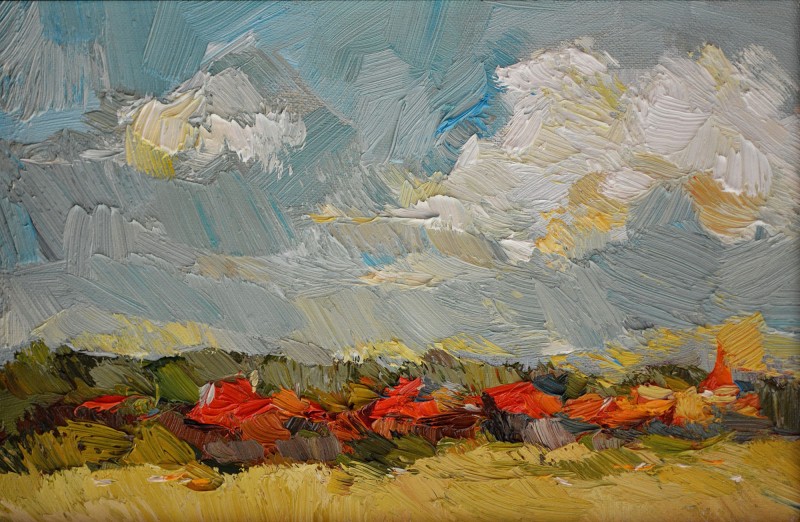 "Motiv" by Daniela Nemțanu, 2017, 200x300mm, oil on canvas