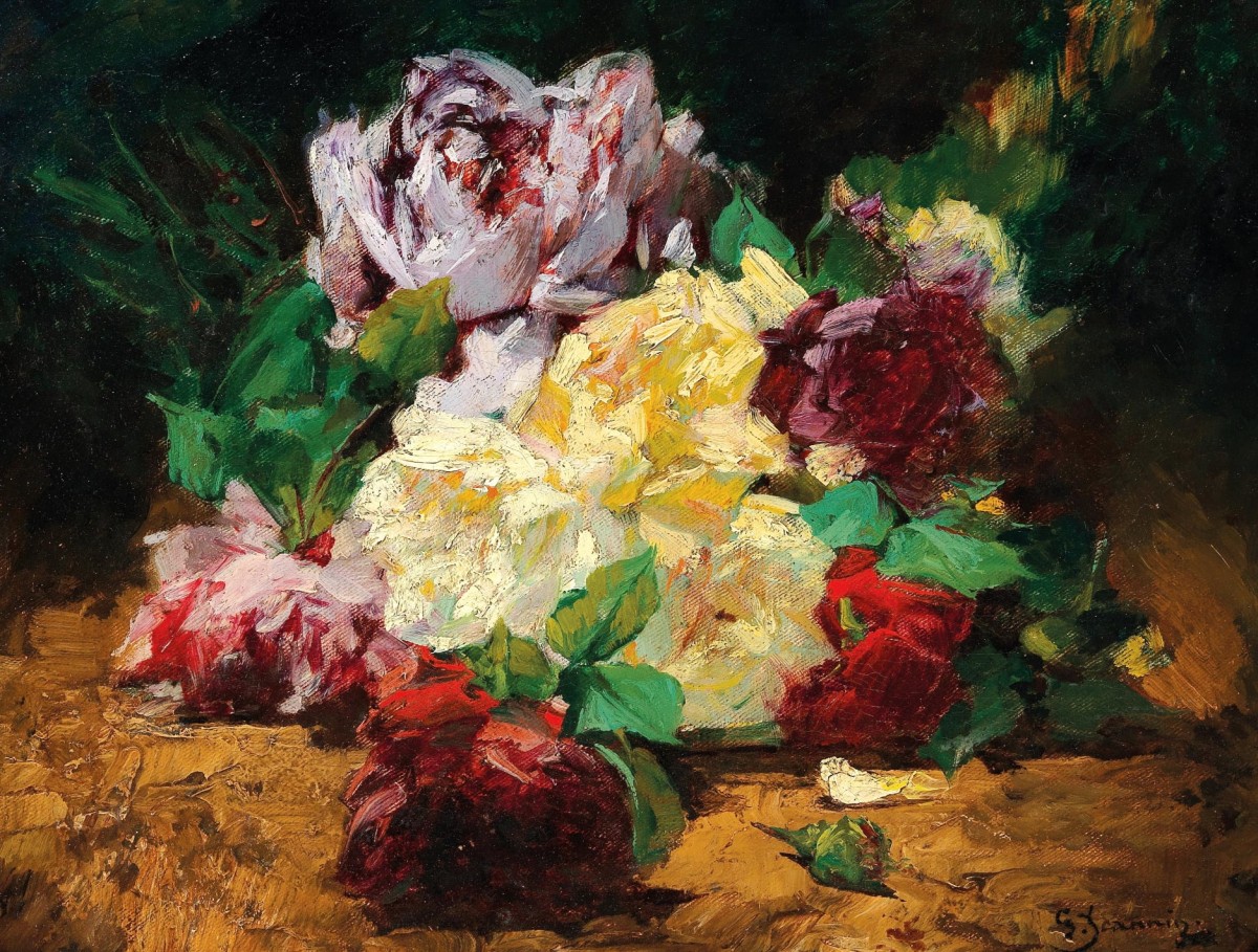 "Painting. Flowers" by Georges Jeannin