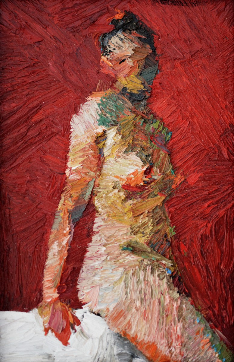 "Живопись. Этюд. Обнаженка. Продолжительный" by Едуард Леаху, 300x200mm, масло / холст