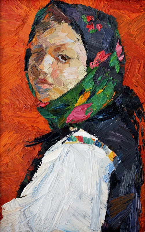 "Studiu. Portret" by Cezar Ciobanu, 2018, 400x250mm, ulei pe pânză