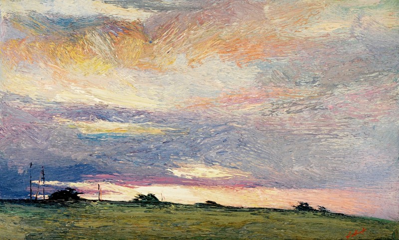 "Etude. Moldovița" by Anatol Ghimpu, 2001, 420x680mm, oil on canvas