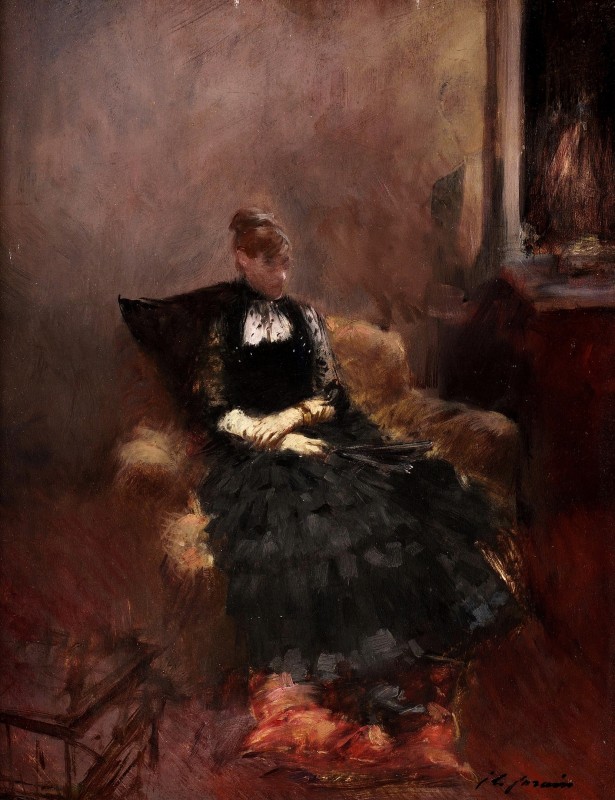 "Pictură. Figură / semifigură" by Jean-Louis Forain