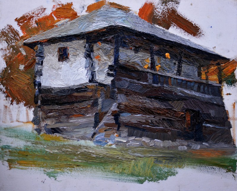 "Painting. Pleinair. Pleinair romania" by Nina Apostol, oil on canvas