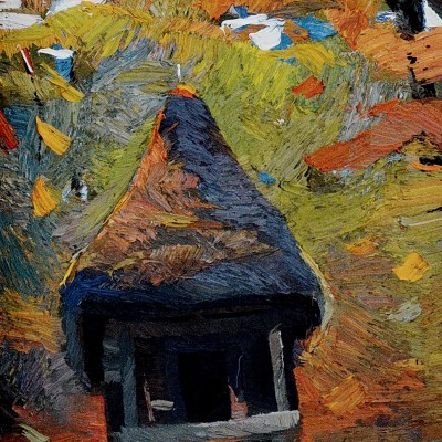 "Сибиу" by Анатол Гимпу, 2012, 600x300mm, масло / холст