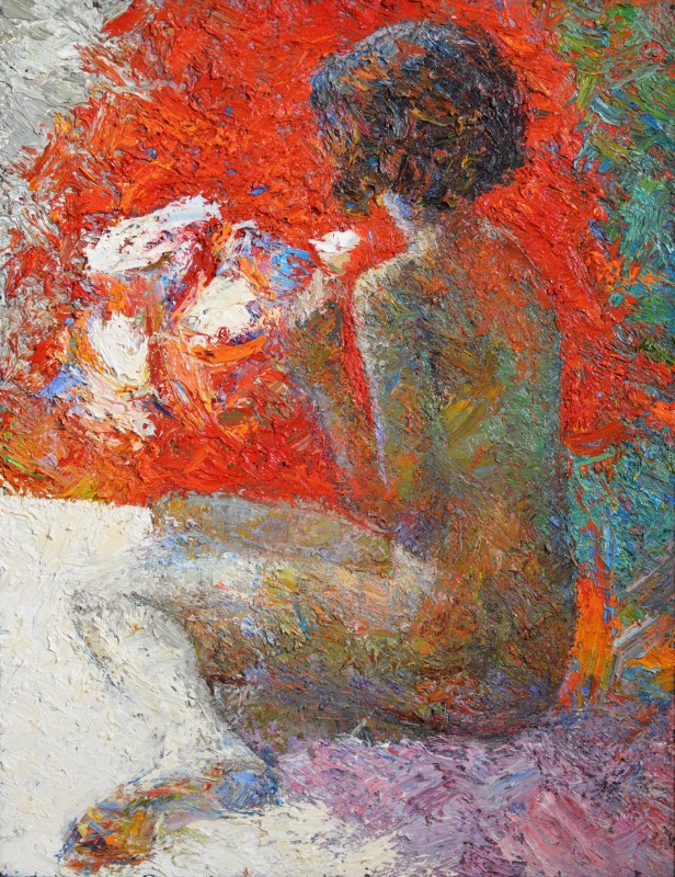 "Painting. Nude. Long term" by Victor Teslaru, 650x500mm, oil on canvas