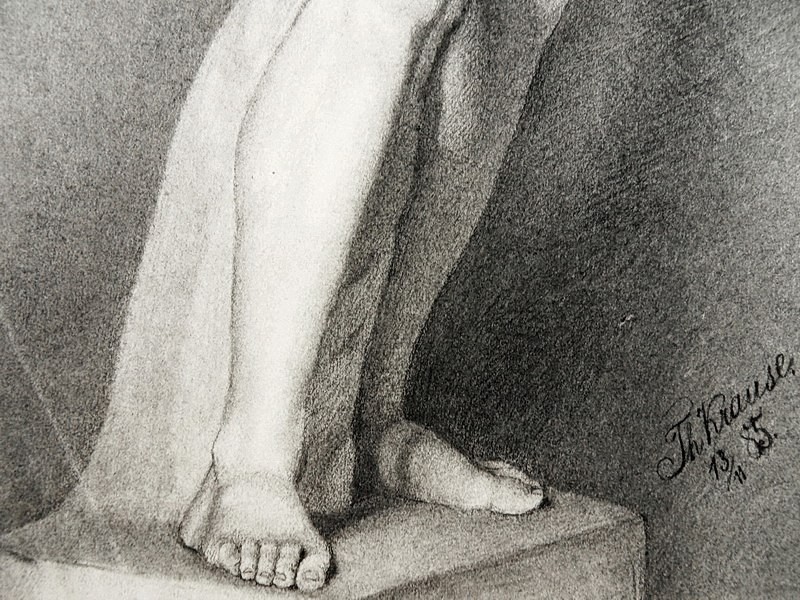 "Painting. Gypsum, head, hands, feet" by Theodor Krause