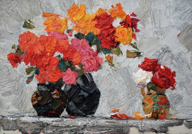 "Живопись. Пленэр. Продолжительный" by Едуард Леаху, 420x600mm, масло / холст